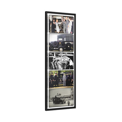 Keystone Kops Vintage Police Memorabilia Framed Canvas Wall Art