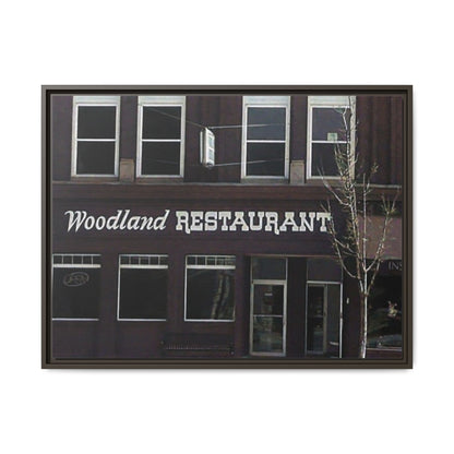 Woodland Restaurant Findlay O. Framed Matte Canvas Print - Woodland Restaurant Art for Home Decor