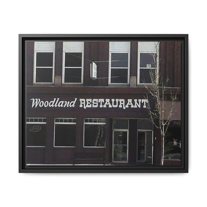 Woodland Restaurant Findlay O. Framed Matte Canvas Print - Woodland Restaurant Art for Home Decor