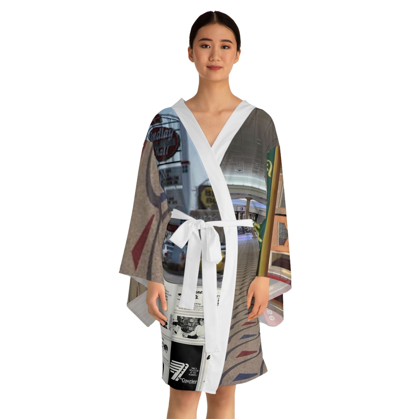 Findlay Village Mall Long Sleeve Kimono Robe (AOP)