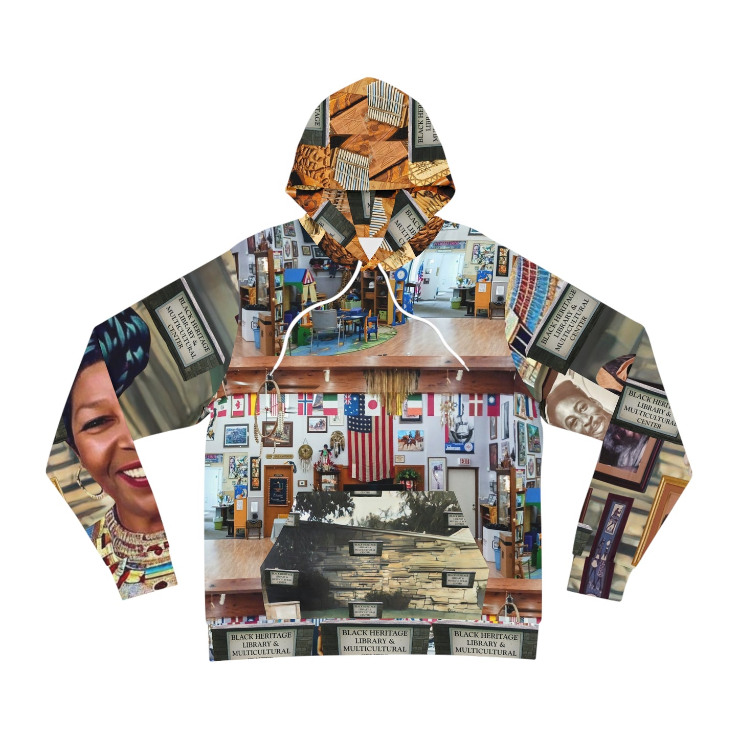 Black Heritage Library Multicultural Center Fashion Hoodie (AOP)
