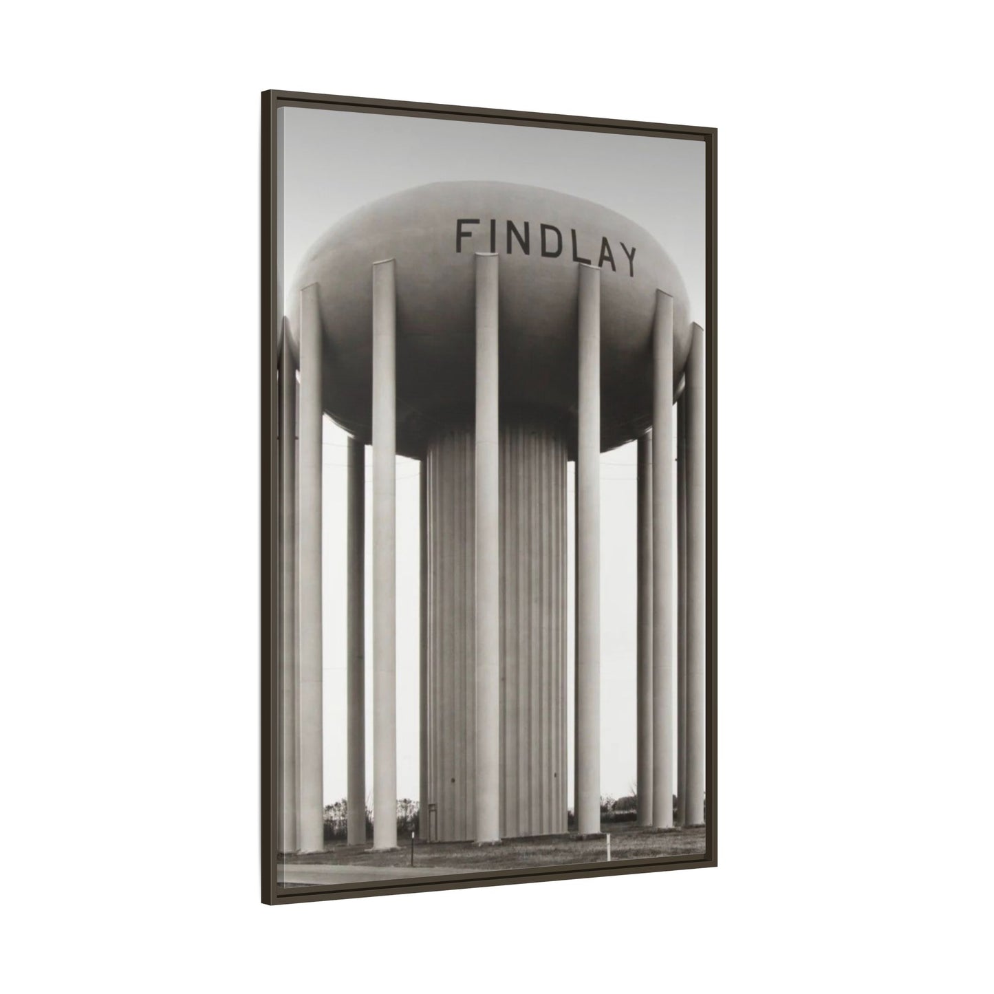 Findlay Water Tower Framed Matte Canvas Wall Art - Findlay Water Tower Photography Print