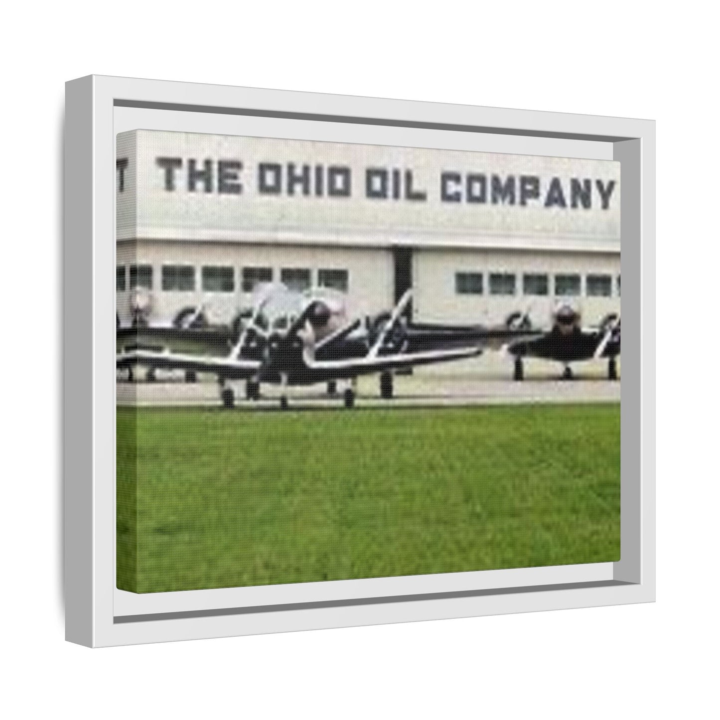 Findlay Airport Vintage Framed Canvas Art - The Ohio Oil Company