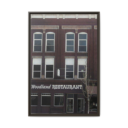 Woodland Restaurant Findlay O. Framed Matte Canvas Print - Woodland Restaurant Art for Home Decor