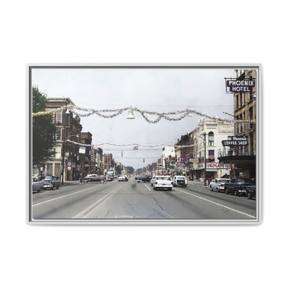 1960 200 BLOCK SOUTH MAIN [WEST] & [EAST] Findlay, O. — Vintage Matte Canvas Wall Art - Framed