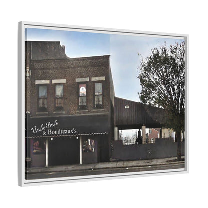 Uncle Buck & Boudreaux’s Framed Matte Canvas Art - Uncle Buck & Boudreaux's Street Scene Decor