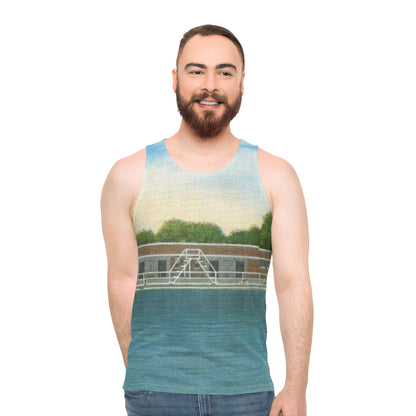 Riverside Pool Unisex Tank Top (AOP)