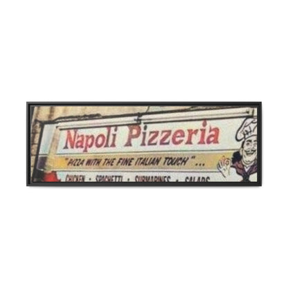 Napoli Pizzeria Retro Framed Canvas Print - Classic Italian Restaurant Decor