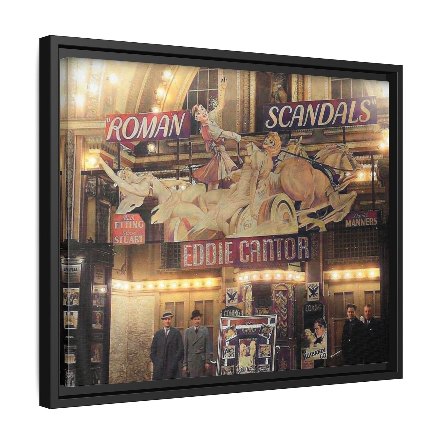 Roman Scandals Royal Theater Vintage Theater Framed Matte Canvas | Eddie Cantor Art