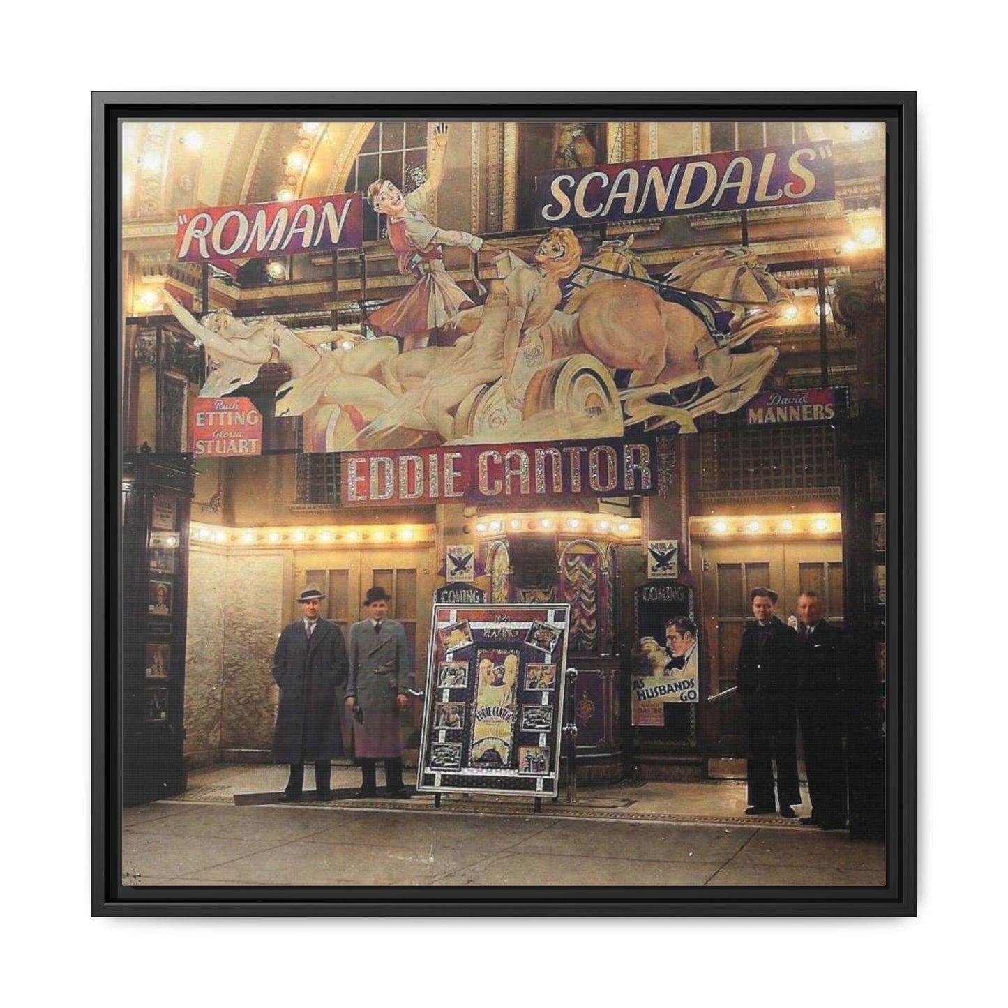 Roman Scandals Royal Theater Vintage Theater Framed Matte Canvas | Eddie Cantor Art