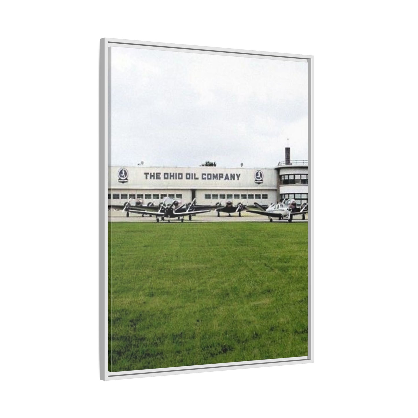 Findlay Airport Vintage Framed Canvas Art - The Ohio Oil Company