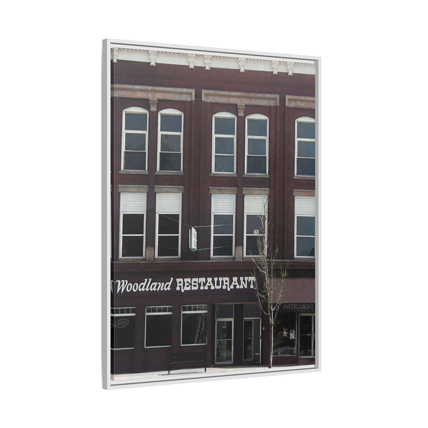 Woodland Restaurant Findlay O. Framed Matte Canvas Print - Woodland Restaurant Art for Home Decor