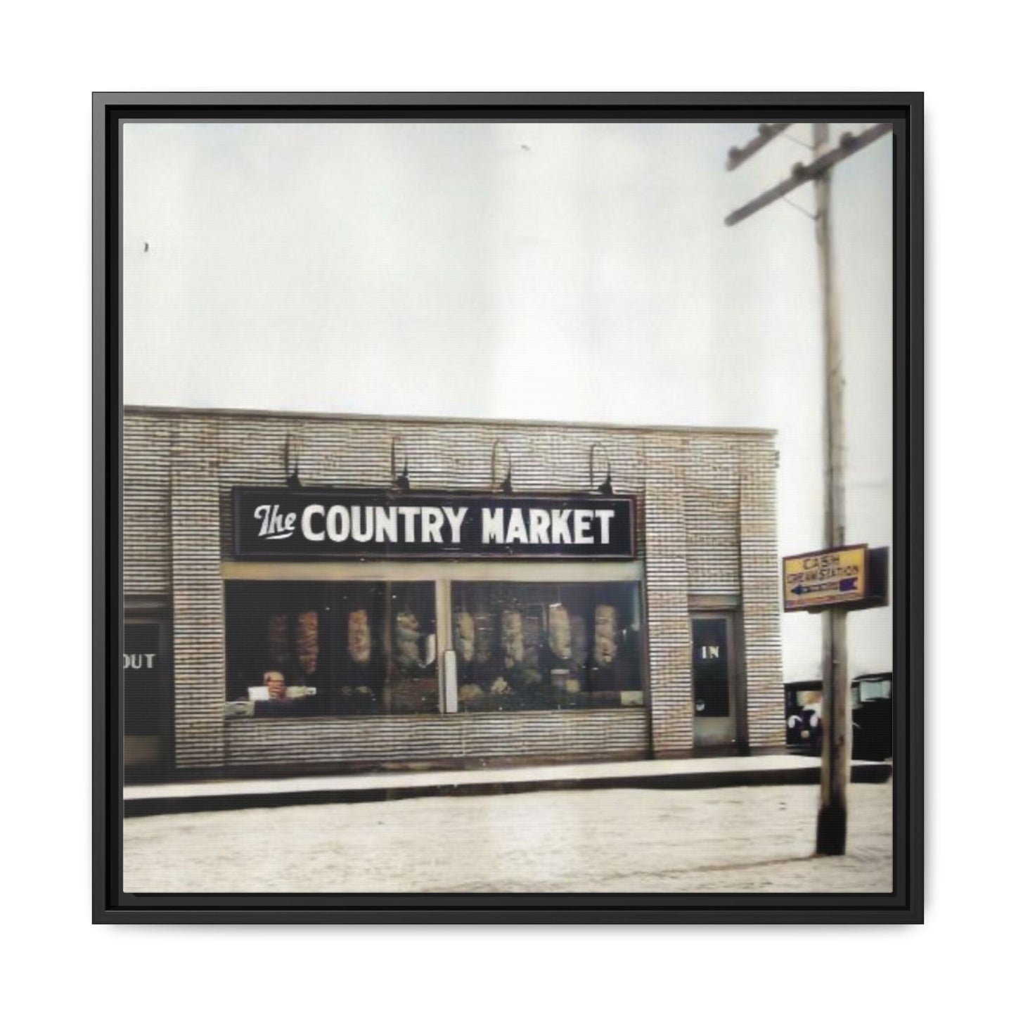 COUNTRY MARKET Findlay’s 224 Vintage Country Market Framed Matte Canvas Art