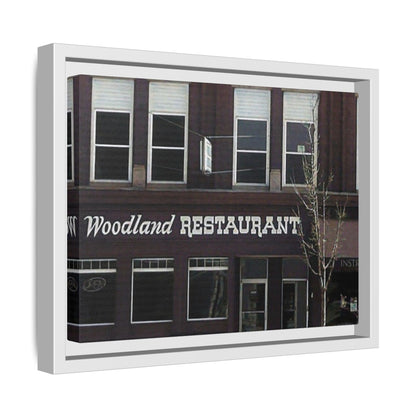 Woodland Restaurant Findlay O. Framed Matte Canvas Print - Woodland Restaurant Art for Home Decor