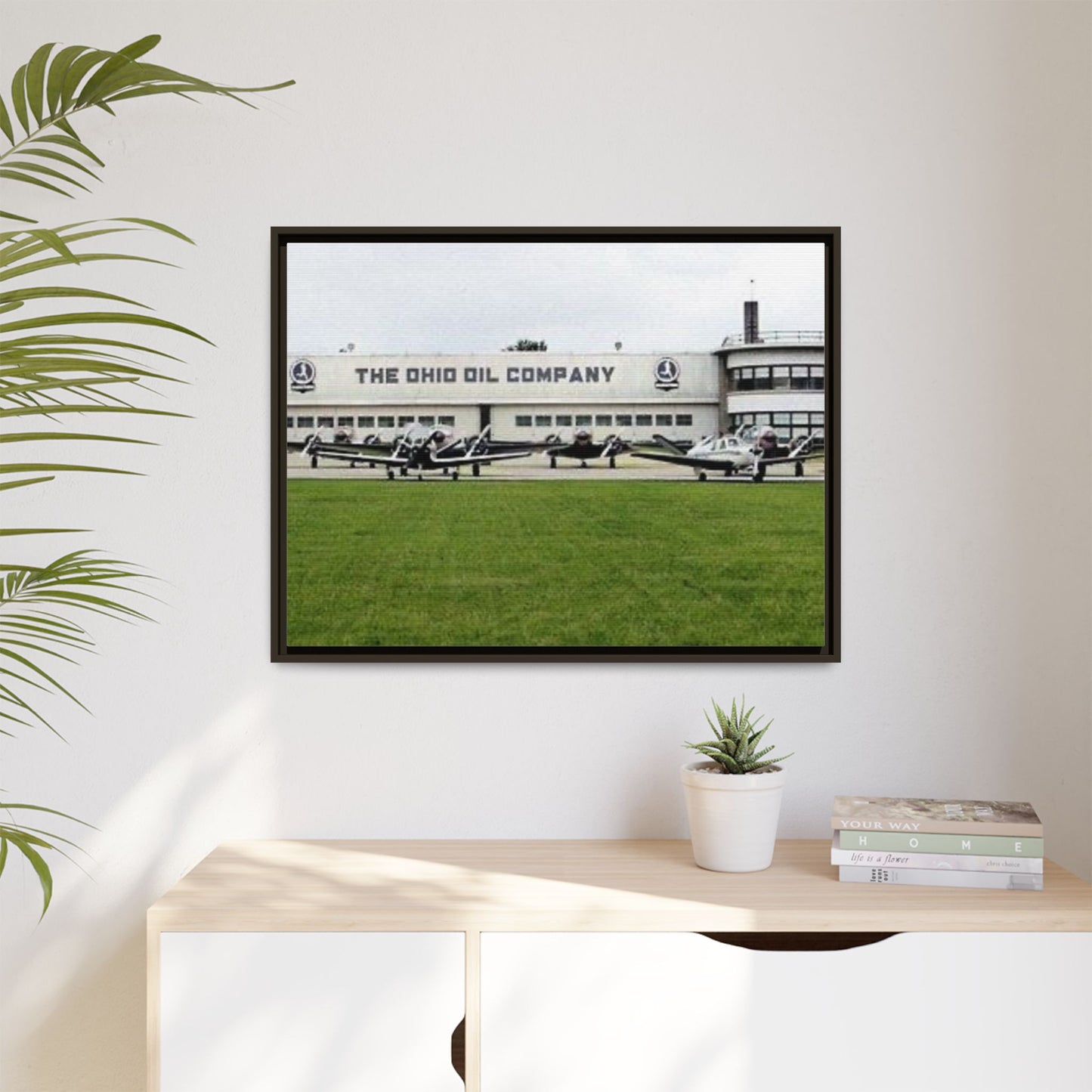 Findlay Airport Vintage Framed Canvas Art - The Ohio Oil Company