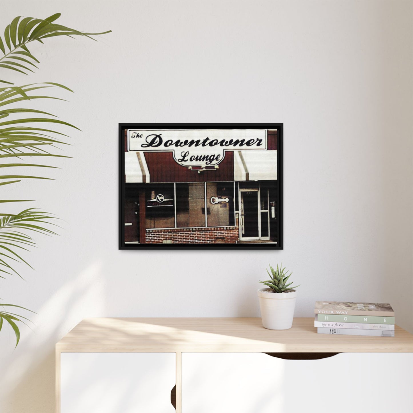 DownTowner Lounge Matte Canvas, Framed (Multi-color)