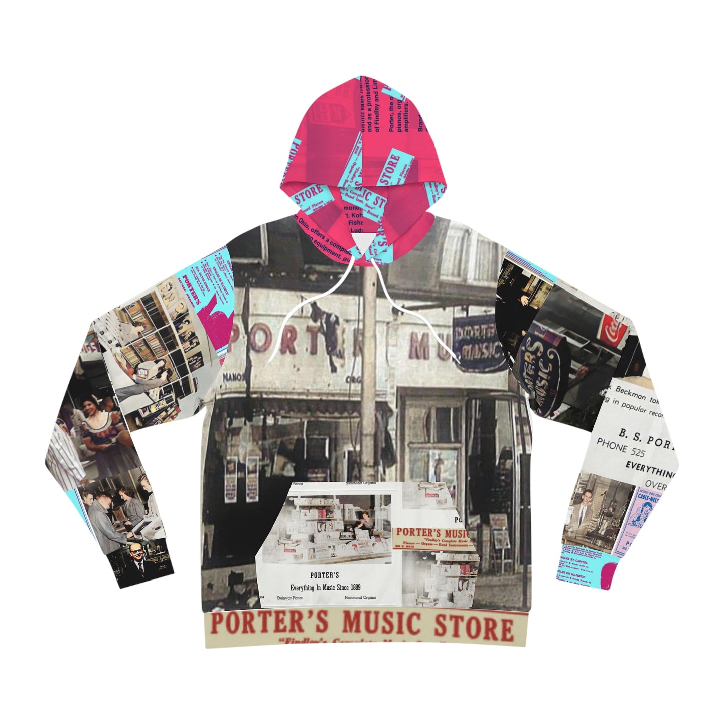 Porter’s Music Store Fashion Hoodie (AOP)