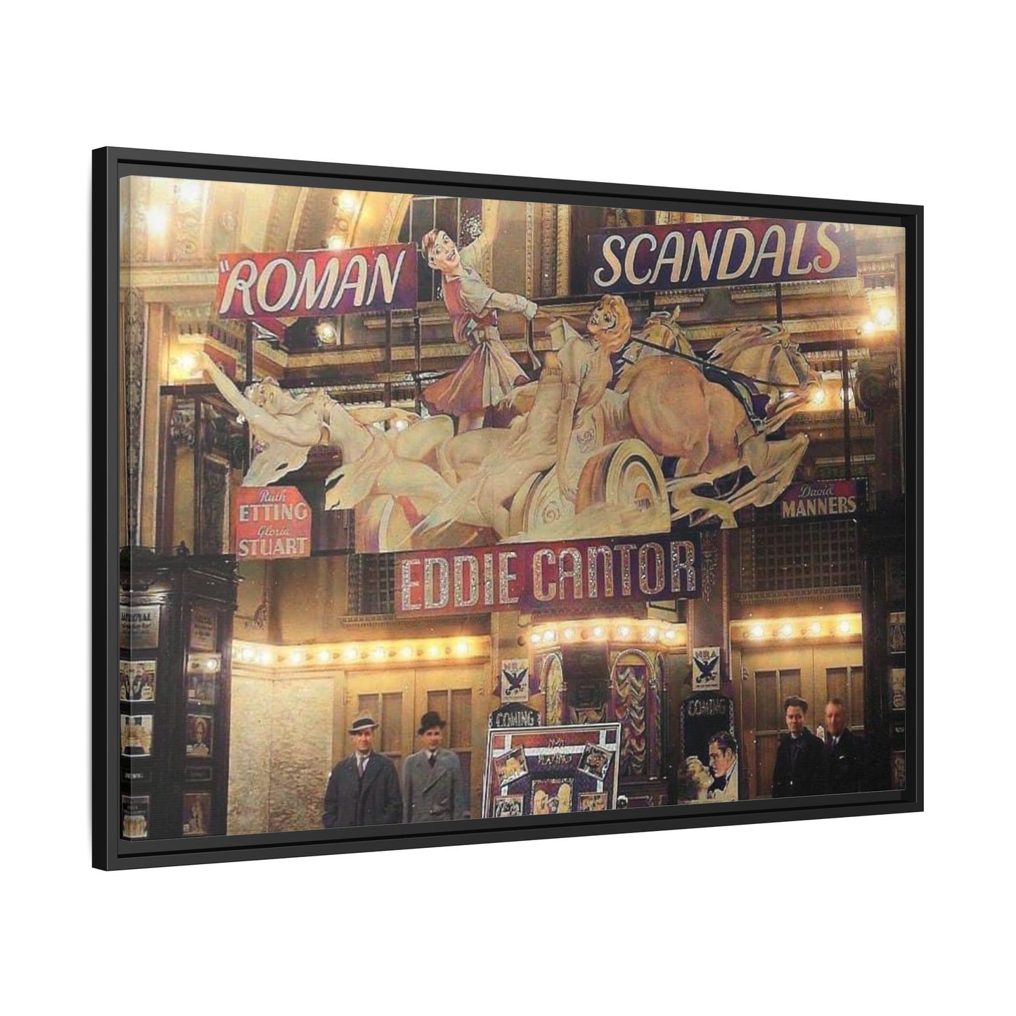 Roman Scandals Royal Theater Vintage Theater Framed Matte Canvas | Eddie Cantor Art