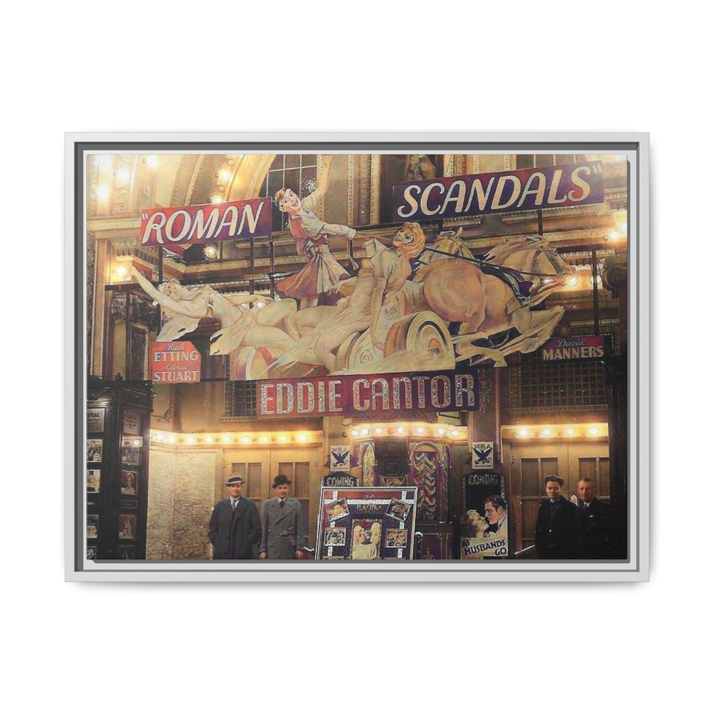 Roman Scandals Royal Theater Vintage Theater Framed Matte Canvas | Eddie Cantor Art