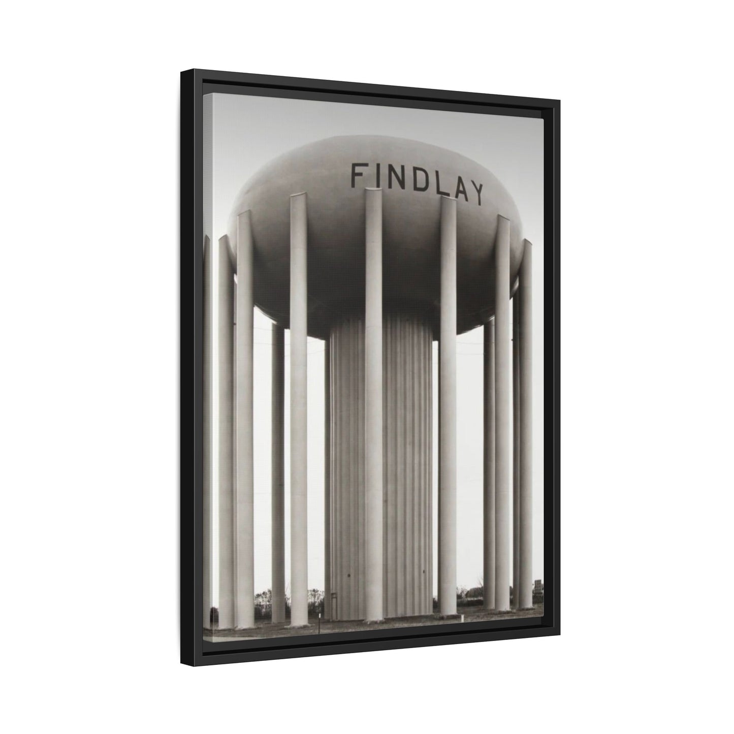 Findlay Water Tower Framed Matte Canvas Wall Art - Findlay Water Tower Photography Print