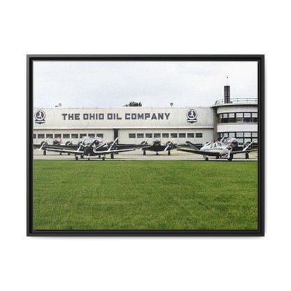 Findlay Airport Vintage Framed Canvas Art - The Ohio Oil Company