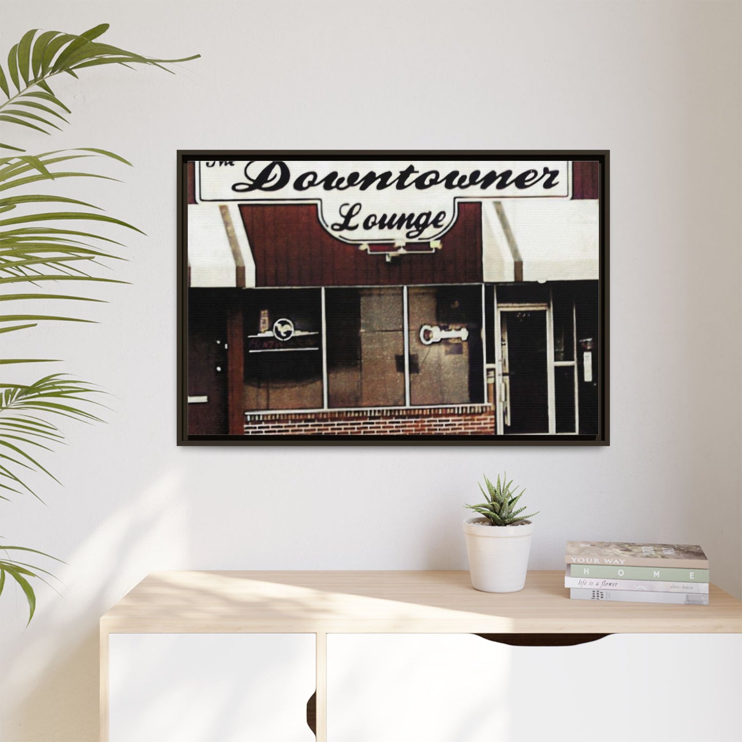 DownTowner Lounge Matte Canvas, Framed (Multi-color)