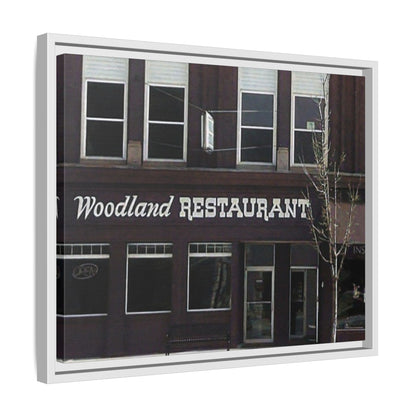 Woodland Restaurant Findlay O. Framed Matte Canvas Print - Woodland Restaurant Art for Home Decor