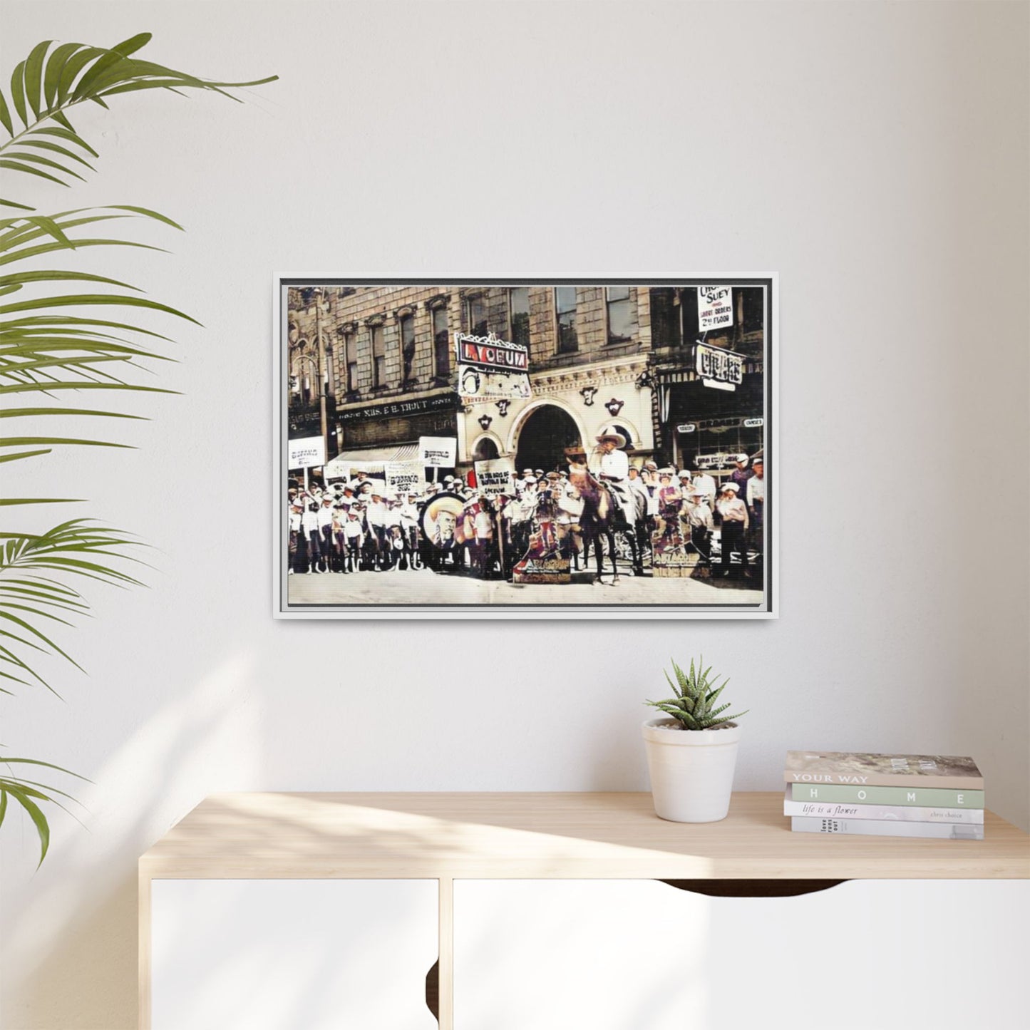 Lyceum Teater Matte Canvas, Framed (Multi-color)