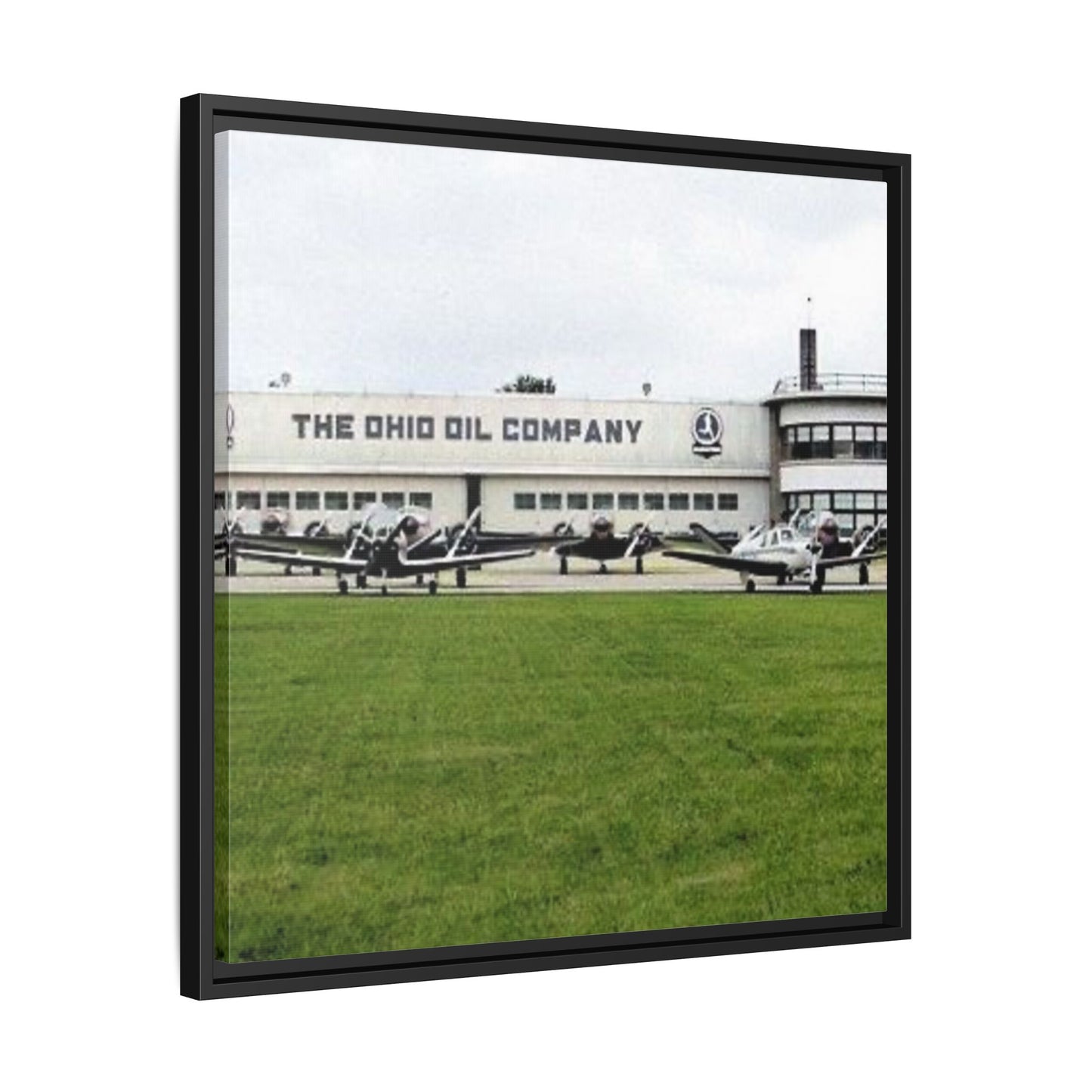 Findlay Airport Vintage Framed Canvas Art - The Ohio Oil Company