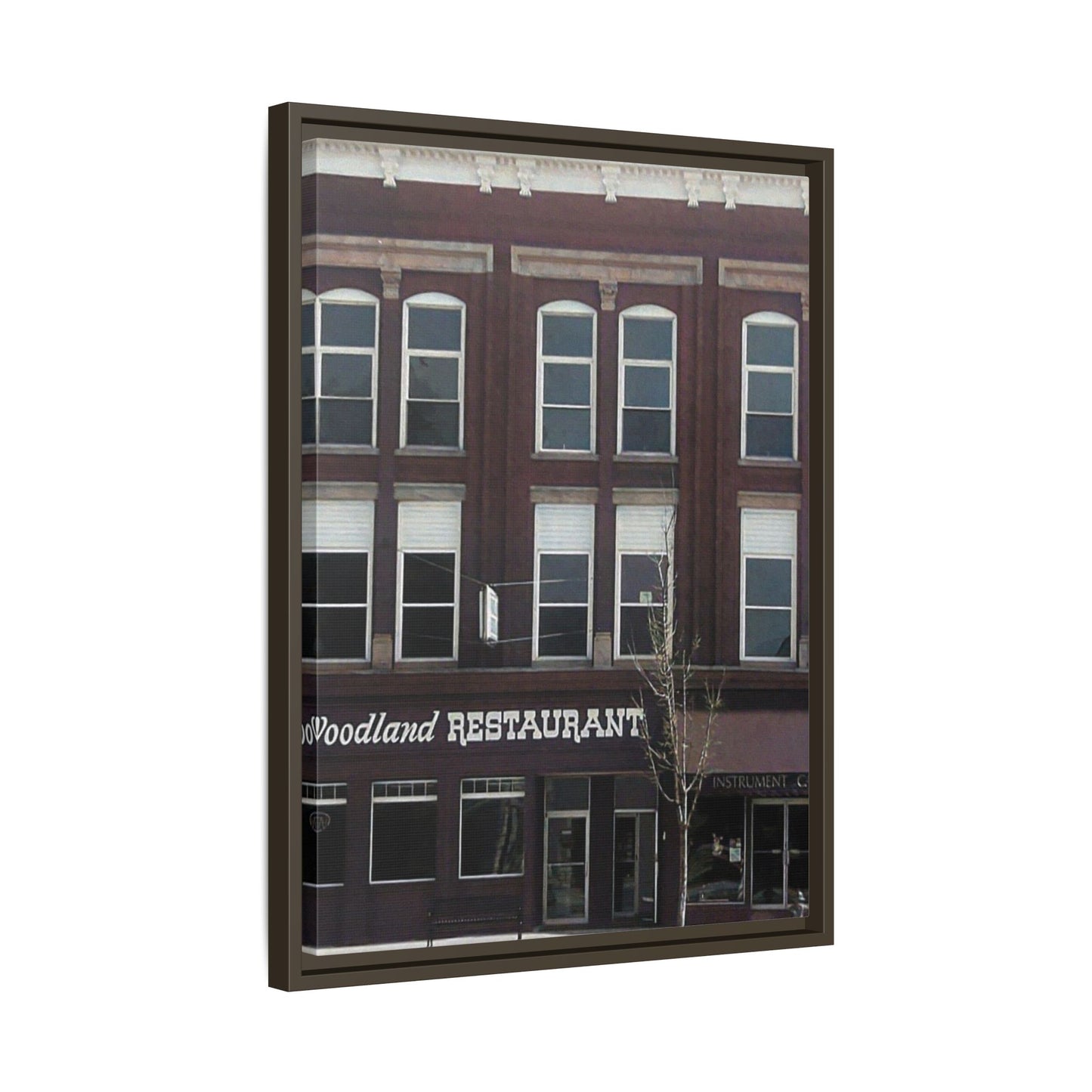 Woodland Restaurant Findlay O. Framed Matte Canvas Print - Woodland Restaurant Art for Home Decor