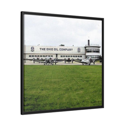 Findlay Airport Vintage Framed Canvas Art - The Ohio Oil Company