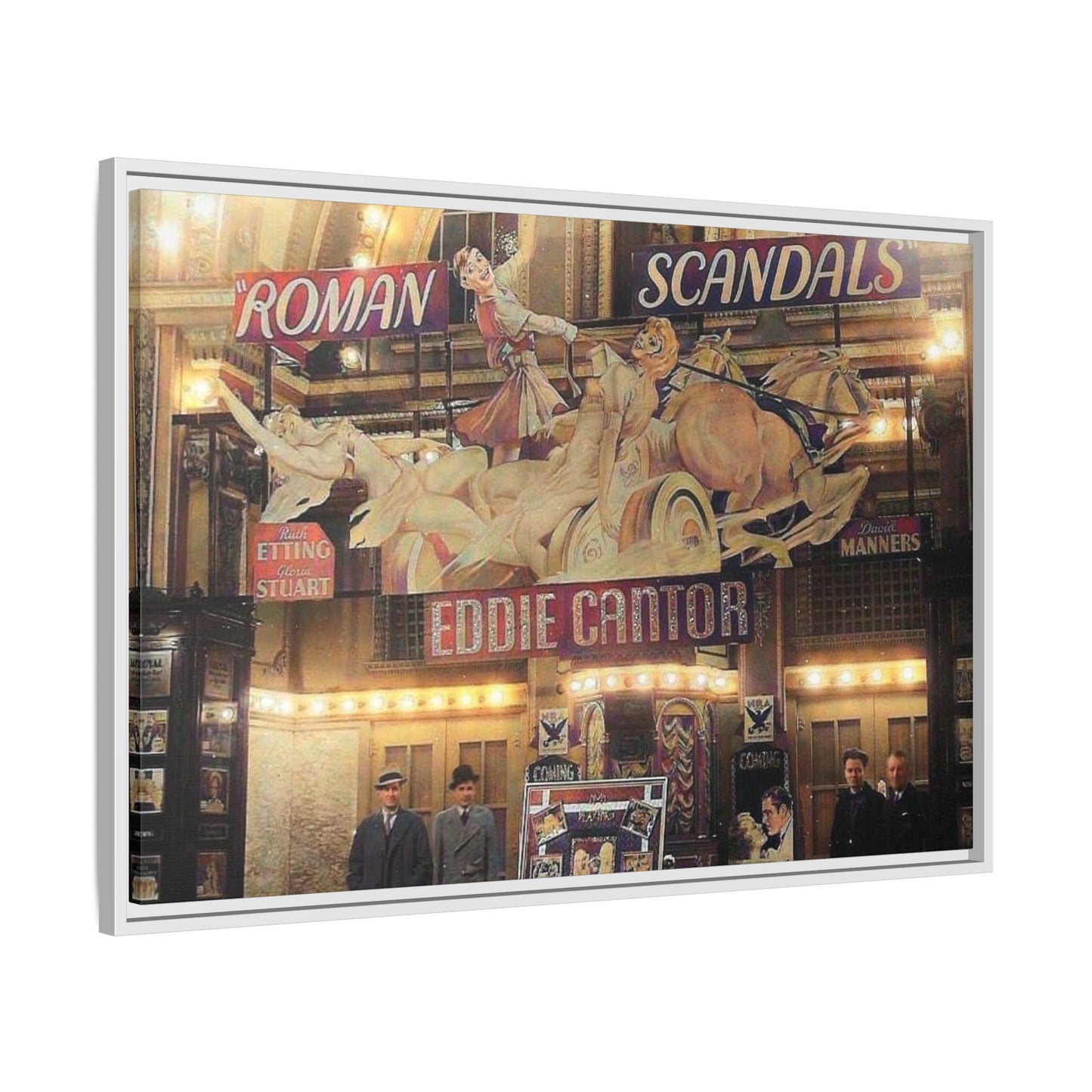 Roman Scandals Royal Theater Vintage Theater Framed Matte Canvas | Eddie Cantor Art