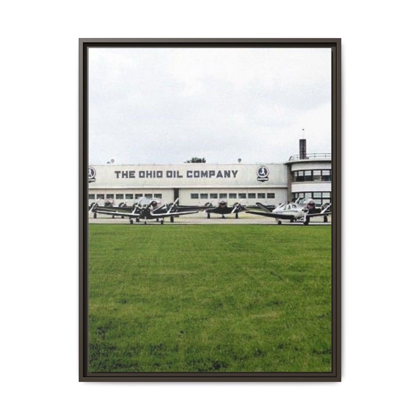 Findlay Airport Vintage Framed Canvas Art - The Ohio Oil Company