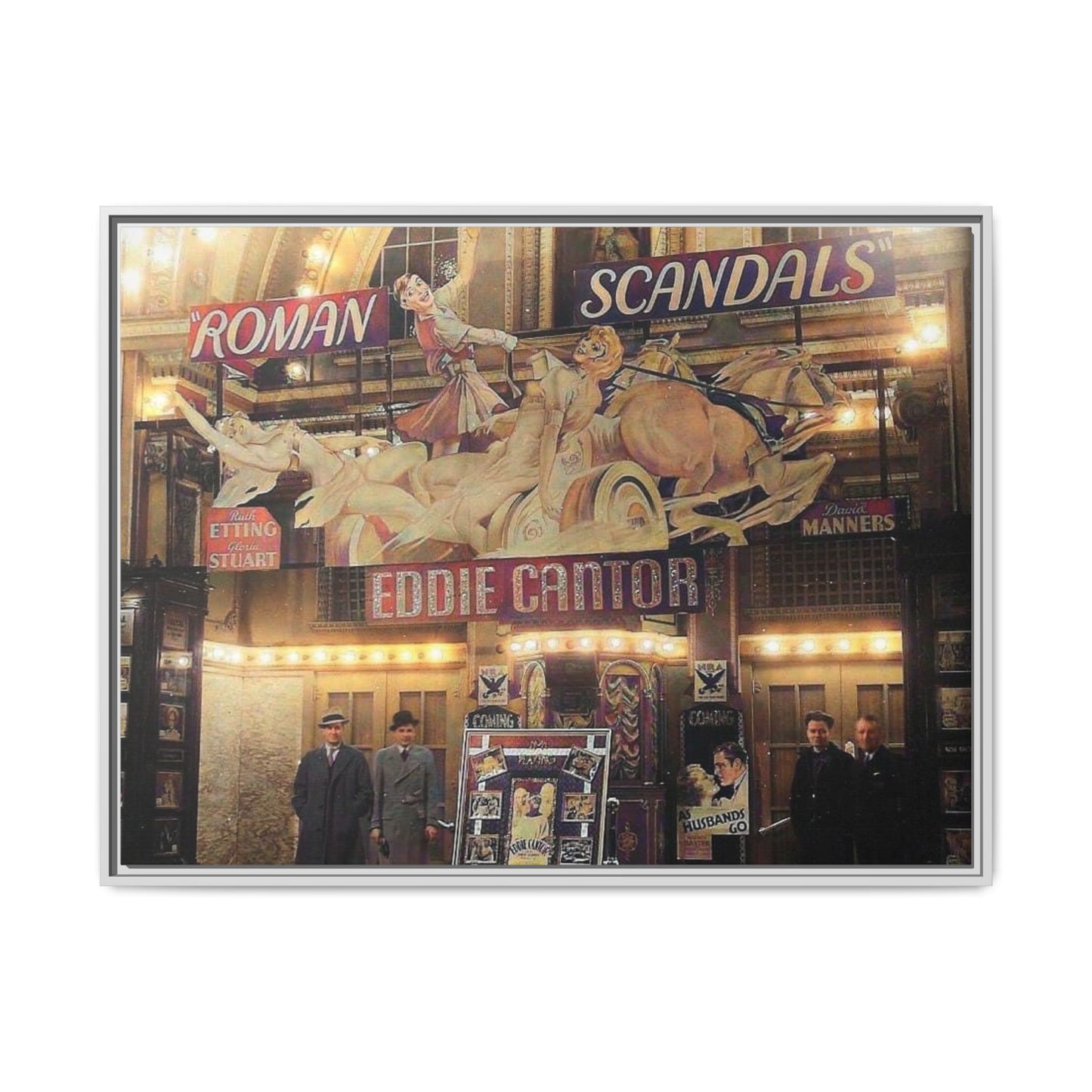 Roman Scandals Royal Theater Vintage Theater Framed Matte Canvas | Eddie Cantor Art