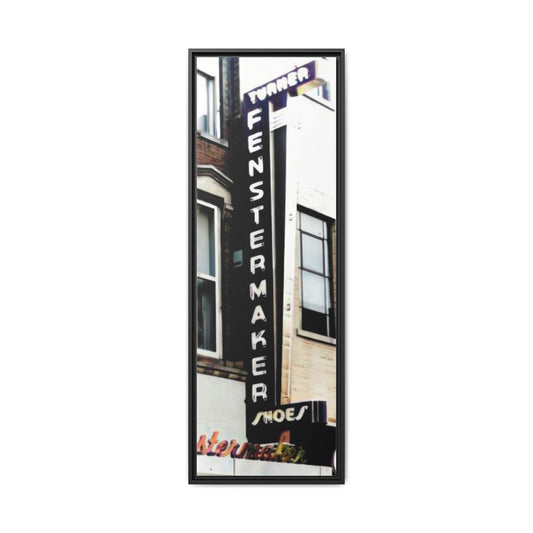 Turner-Fenstermaker Shoes Sign Matte Canvas, Framed (Multi-color)