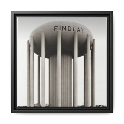 Findlay Water Tower Framed Matte Canvas Wall Art - Findlay Water Tower Photography Print