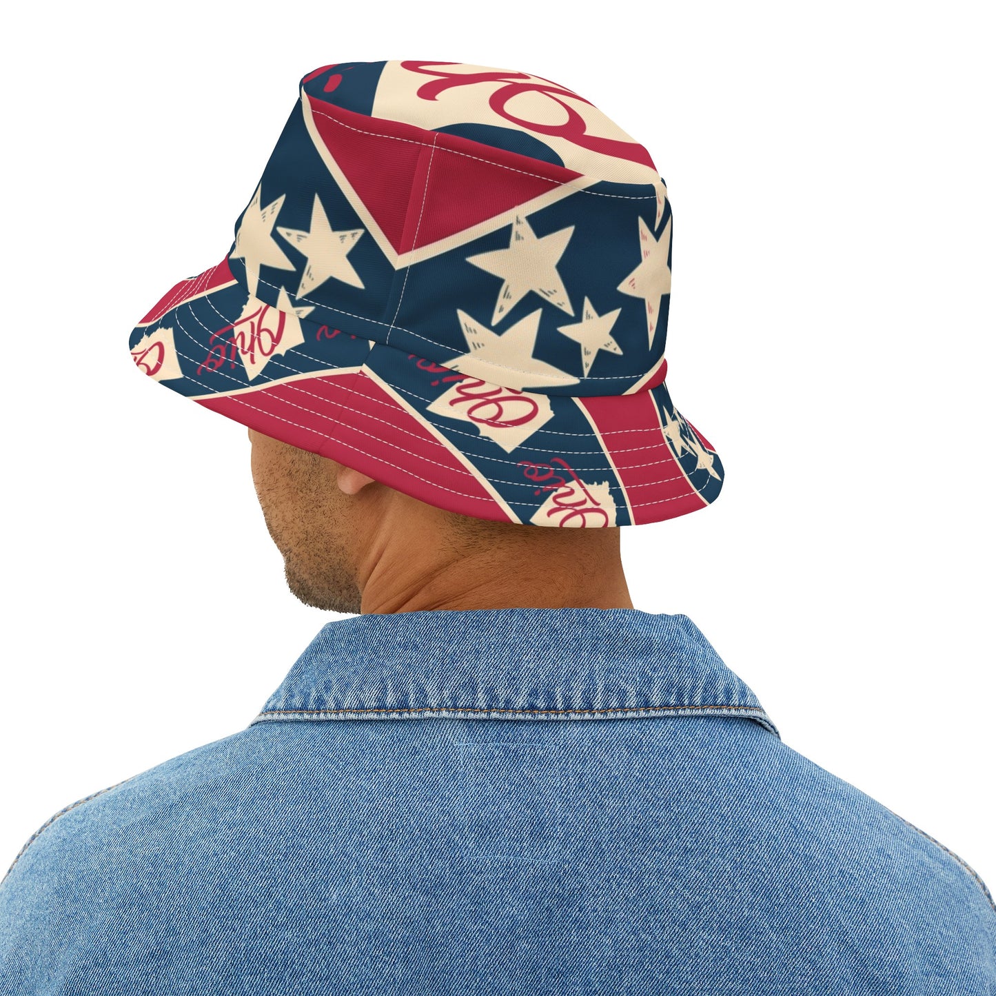 OHIO RED WHITE AND BLUE Bucket Hat (AOP)