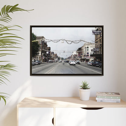 1960 200 BLOCK SOUTH MAIN [WEST] & [EAST] Findlay, O. — Vintage Matte Canvas Wall Art - Framed