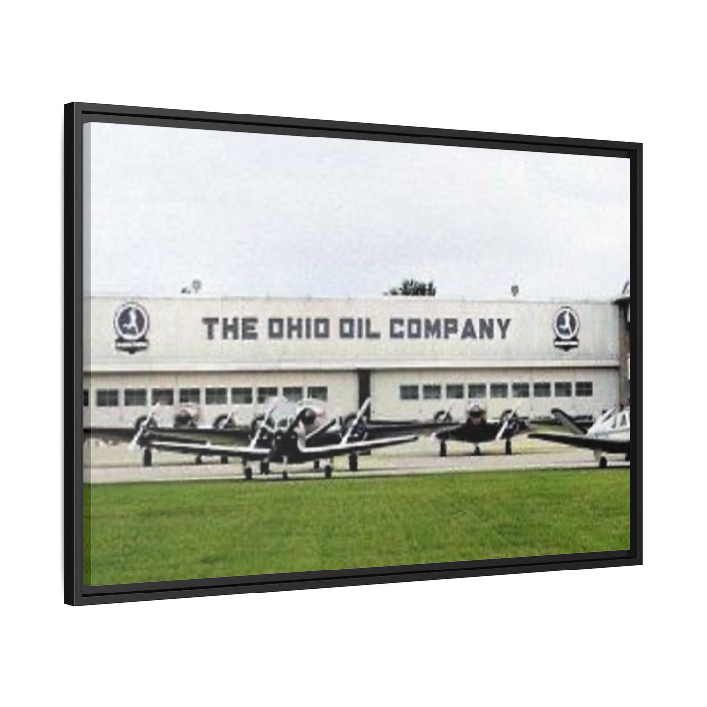 Findlay Airport Vintage Framed Canvas Art - The Ohio Oil Company