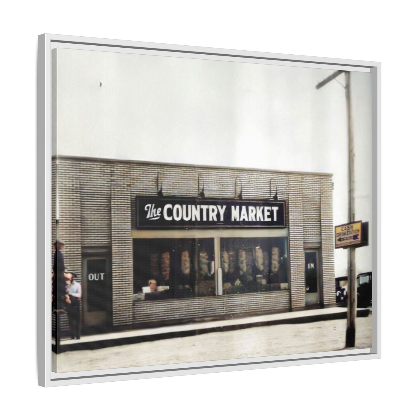 COUNTRY MARKET Findlay’s 224 Vintage Country Market Framed Matte Canvas Art