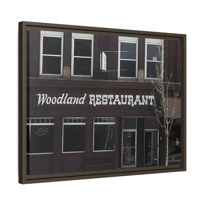 Woodland Restaurant Findlay O. Framed Matte Canvas Print - Woodland Restaurant Art for Home Decor