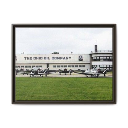 Findlay Airport Vintage Framed Canvas Art - The Ohio Oil Company