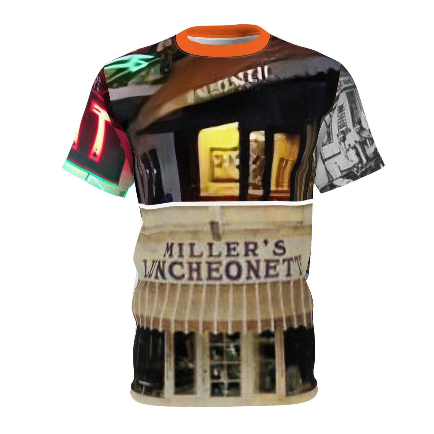 Miller's Luncheonette Kitcheonette Unisex Cut &amp; Sew T-Shirt (AOP)