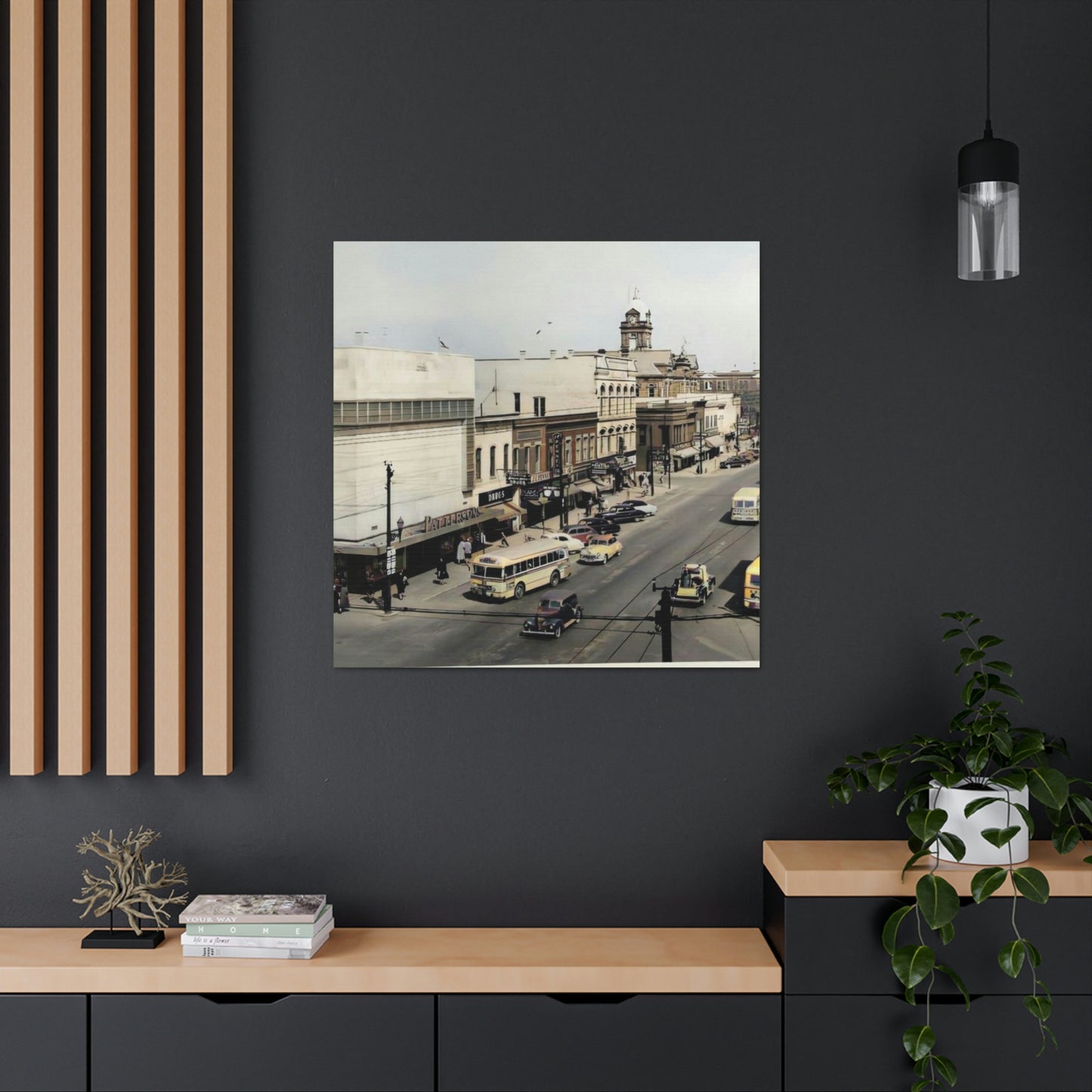 DOWNTOWN Findlay Ohio Crawford to W Main Cross WRAPPED CANVAS