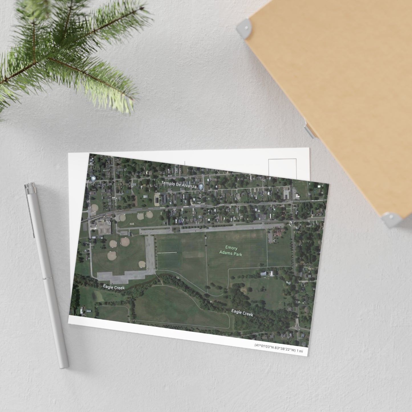 Postkarten von Google Earth 🌏🏞️: Findlay Emory Adams Park Fine Art Postcards