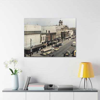 DOWNTOWN Findlay Ohio Crawford to W Main Cross WRAPPED CANVAS