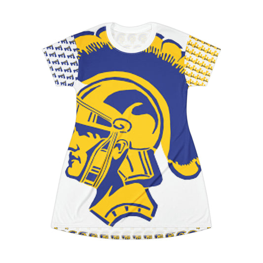Tommy Trojan Findlay High School T-Shirt-Kleid (AOP)