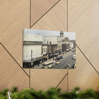 DOWNTOWN Findlay Ohio Crawford to W Main Cross WRAPPED CANVAS