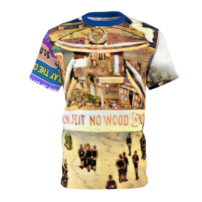 „Women Split No Wood in Findlay, Ohio“ Unisex Cut &amp; Sew T-Shirt (AOP)