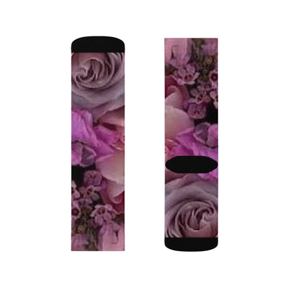„Jeder braucht eine Jess“-Sublimationssocken mit Blumenmuster